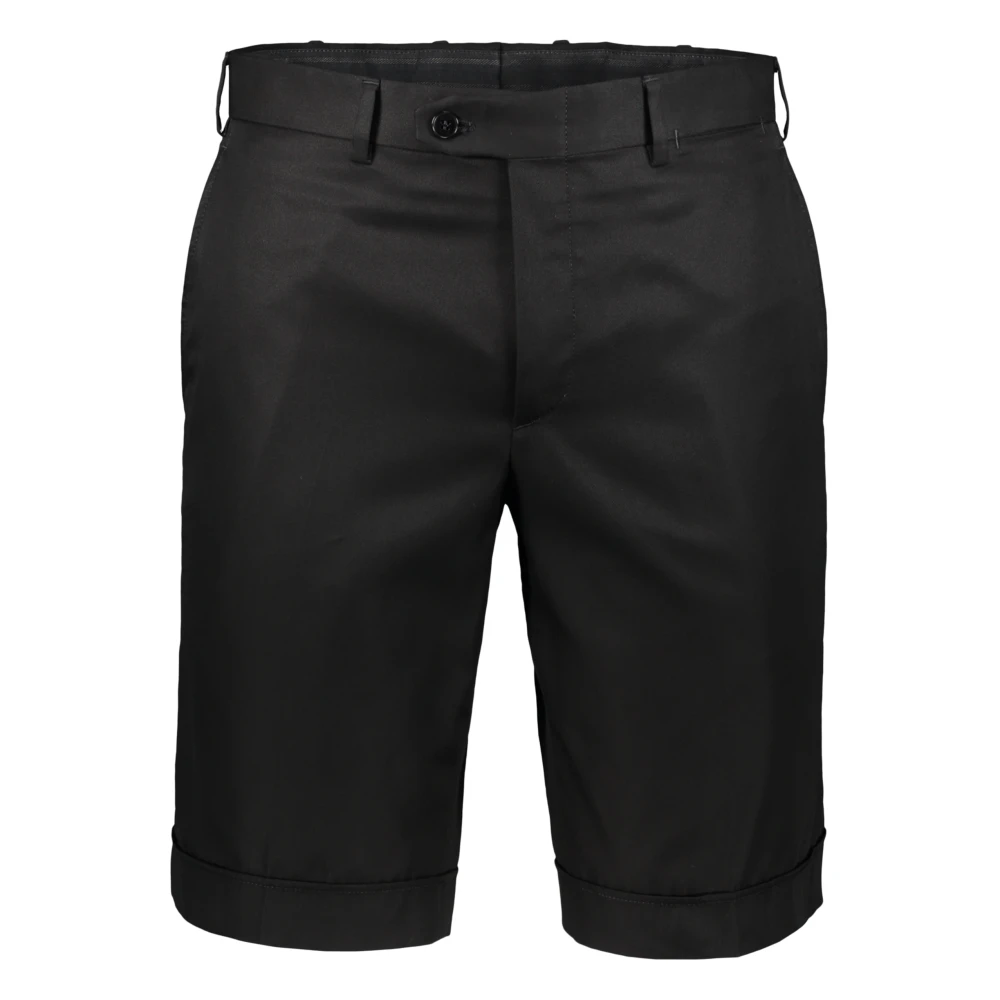 Brioni Katoenen Bermuda Shorts Black Heren