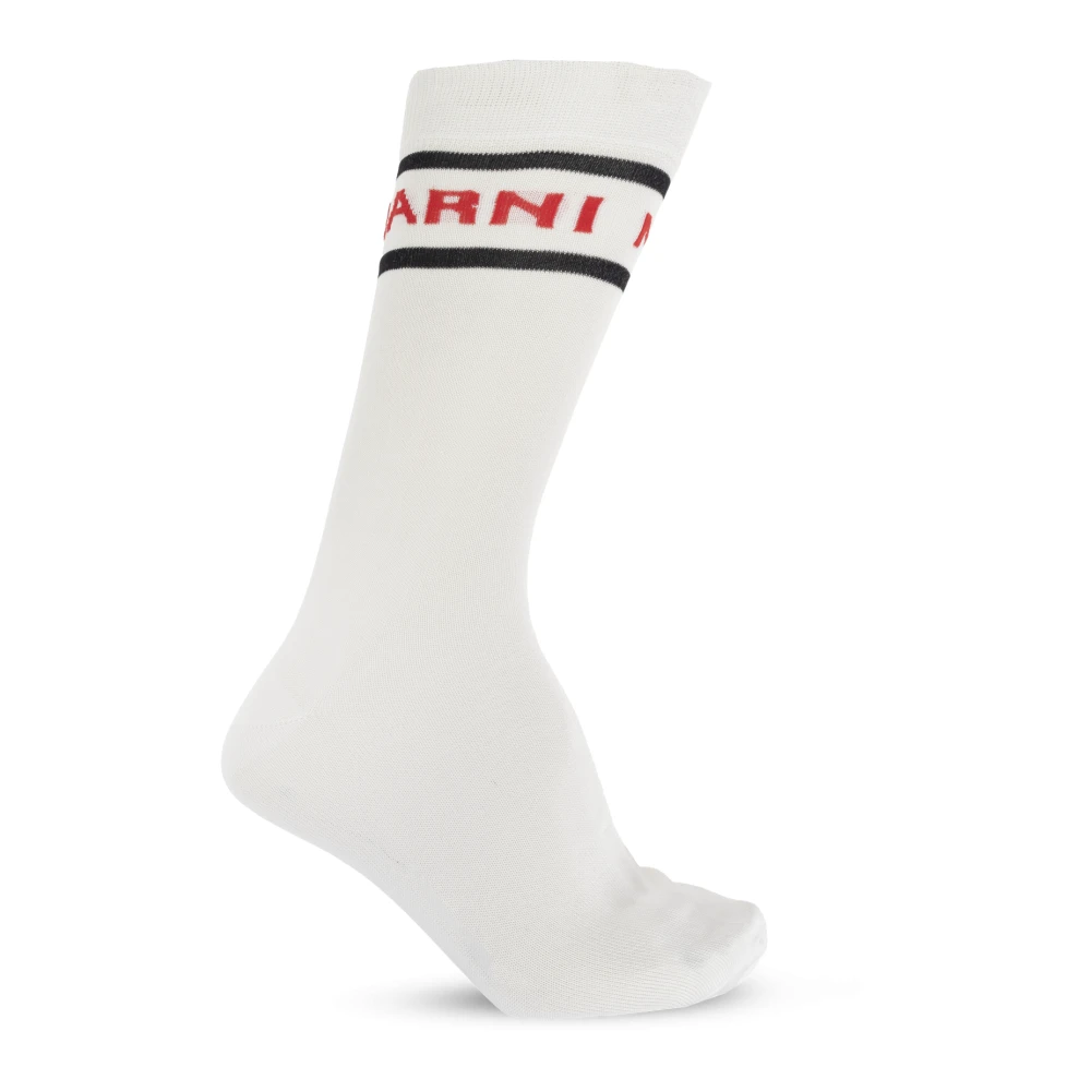 Marni Sokken met logo White Heren