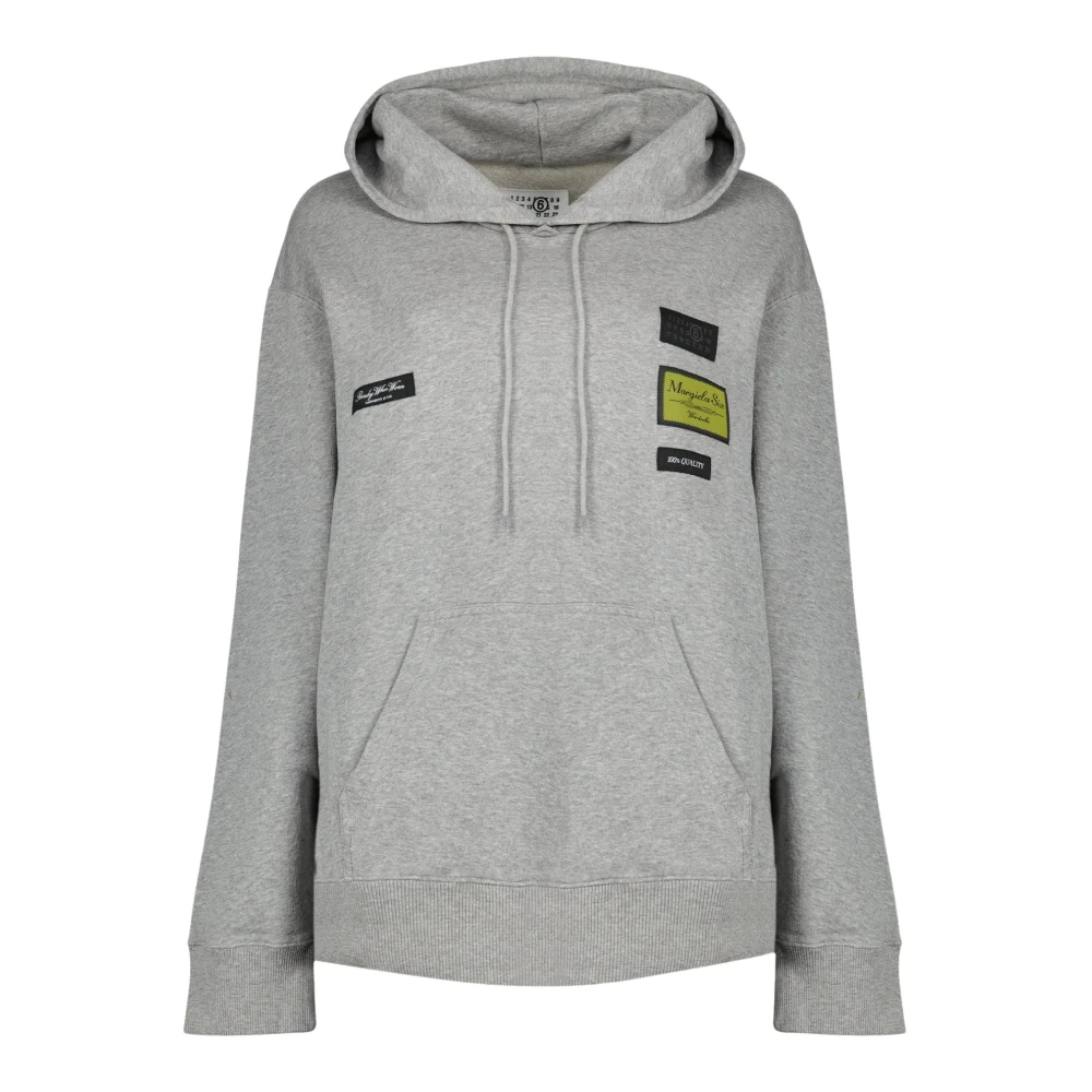 Mm6 Maison Margiela Women's Gray Hooded Sweatshirt - Hoodies - M - Sweatshirts & Hoodies