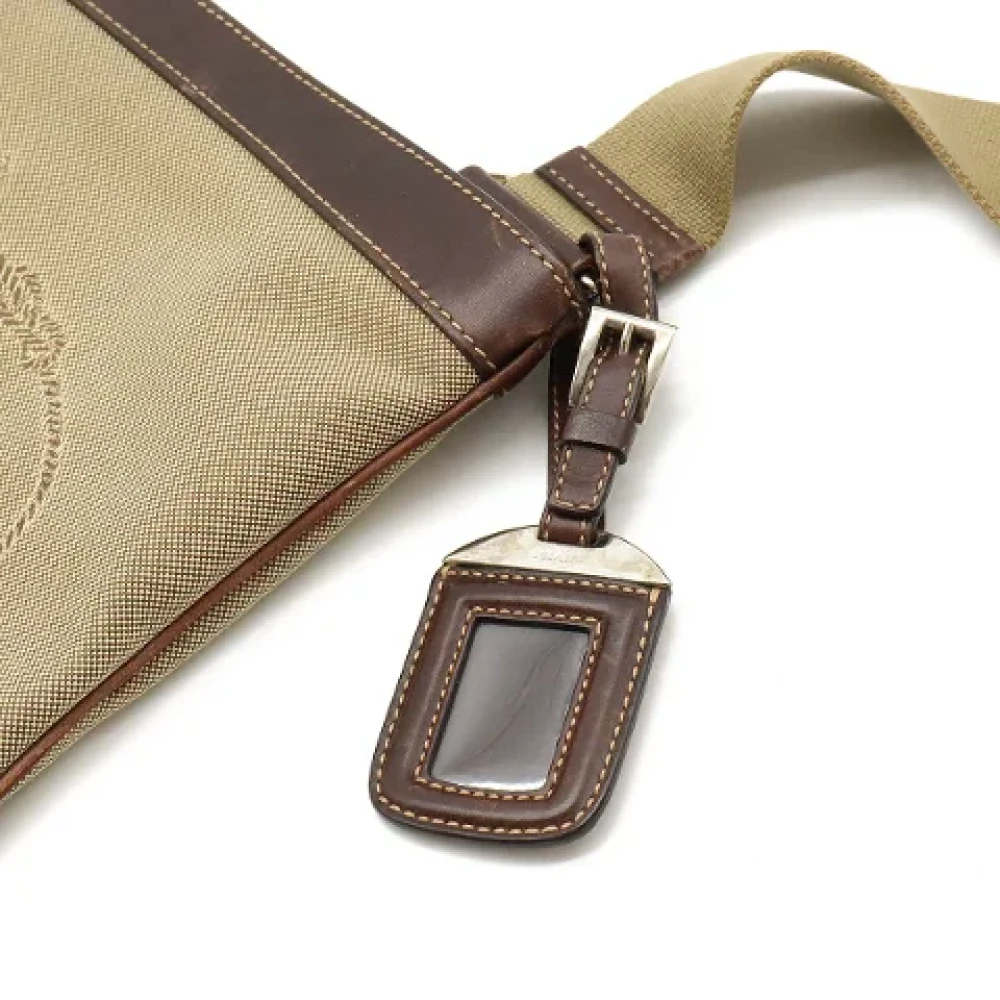 Prada Vintage Pre-owned Canvas crossbody-bags Beige Dames