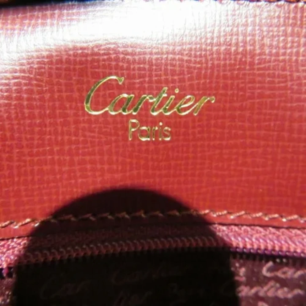 Cartier Vintage Pre-owned Leather shoulder-bags Red Dames
