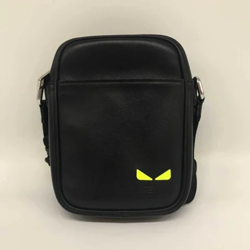 Fendi Vintage Pre-owned Leather shoulder-bags Black Dames