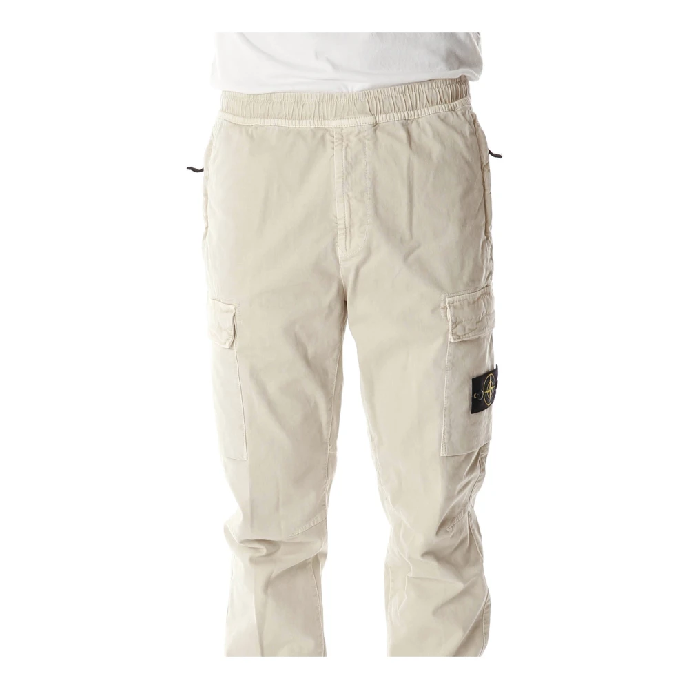 Stone Island Tapered Fit Cargo Pants Beige Heren