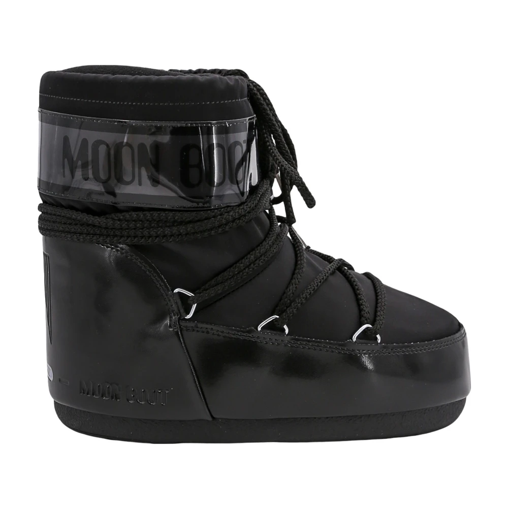 Moon boot Gelamineerde Veterschoenen Black Dames