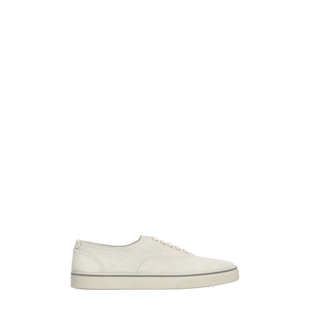 Brunello Cucinelli Suede Sneakers Heren Schoenen Wit