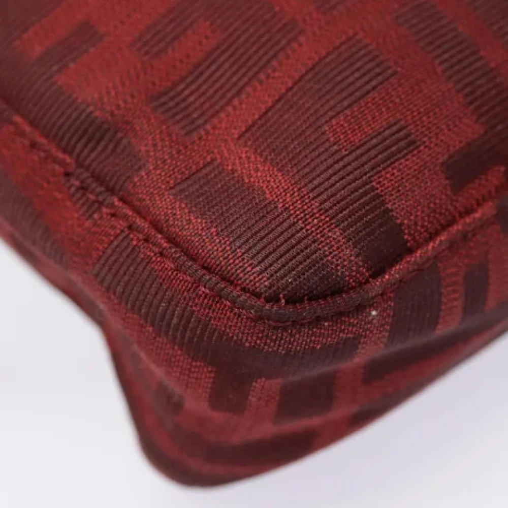 Fendi Vintage Pre-owned Canvas clutches Red Dames