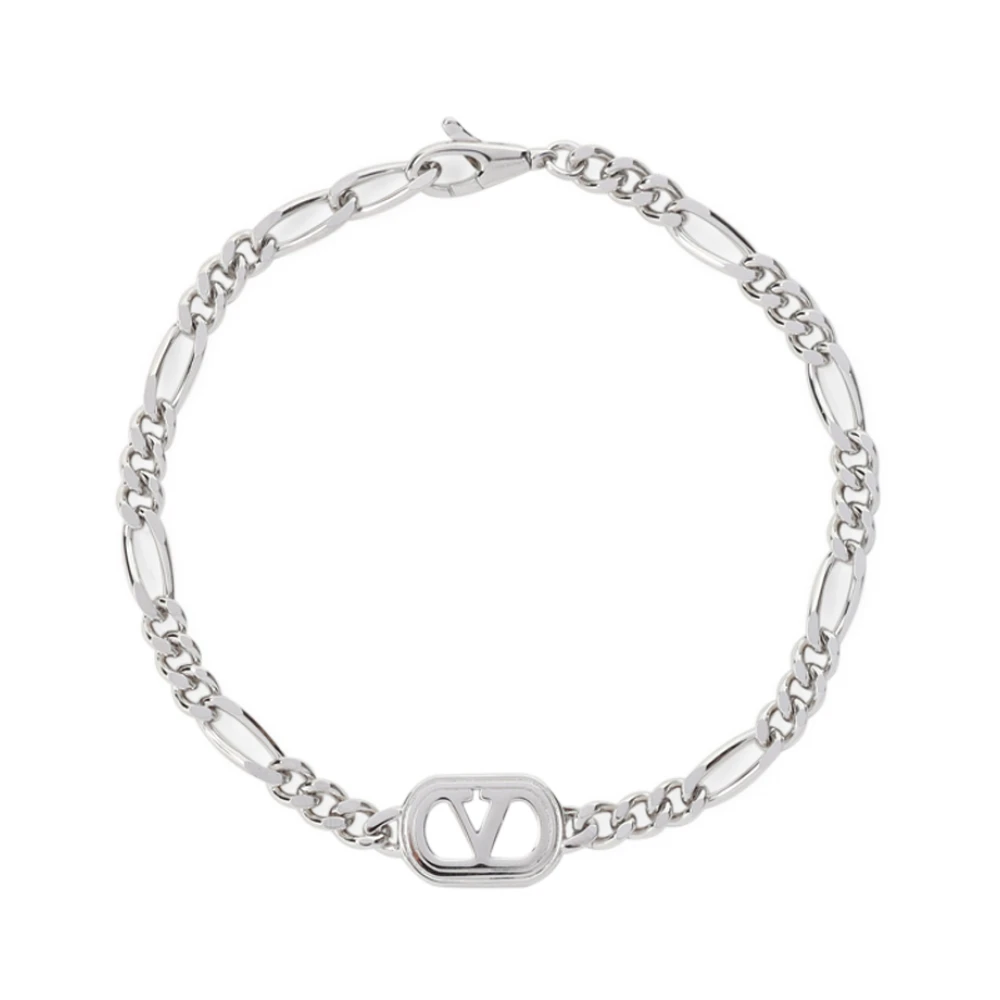 Valentino Garavani Women's Gray Bracelets, L, Vlogo Bracelet