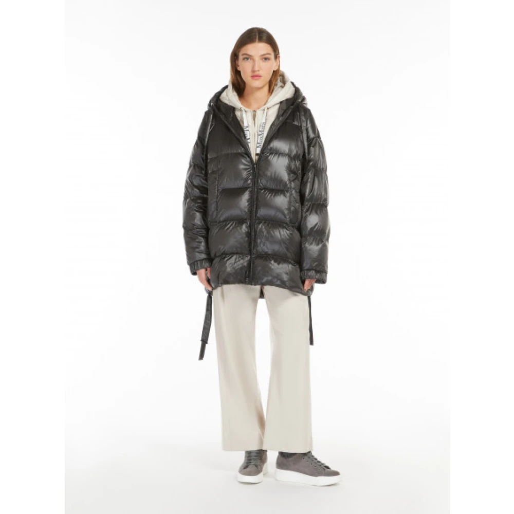 Max Mara Warme Wol Flanellen Jogger Broek White Dames