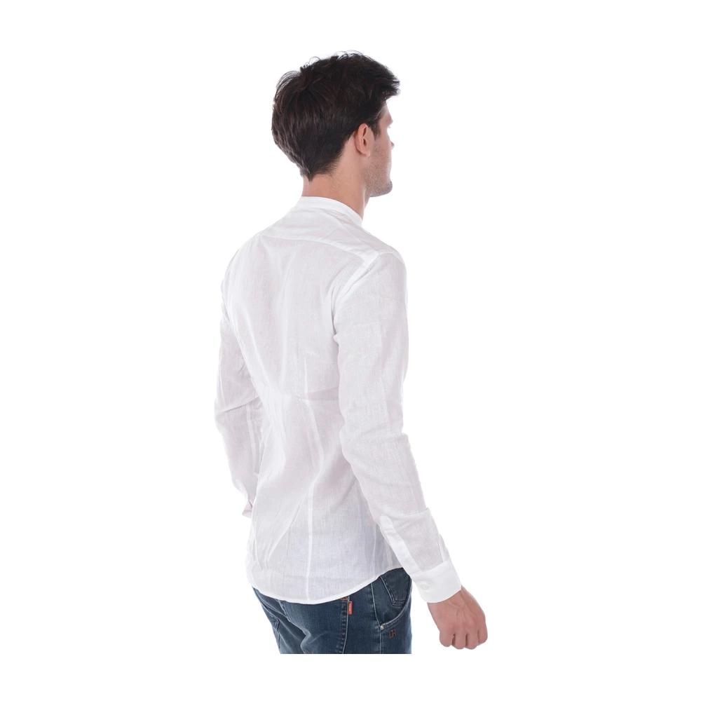 Daniele Alessandrini Slim Fit Koreaanse Stijl Overhemd White Heren
