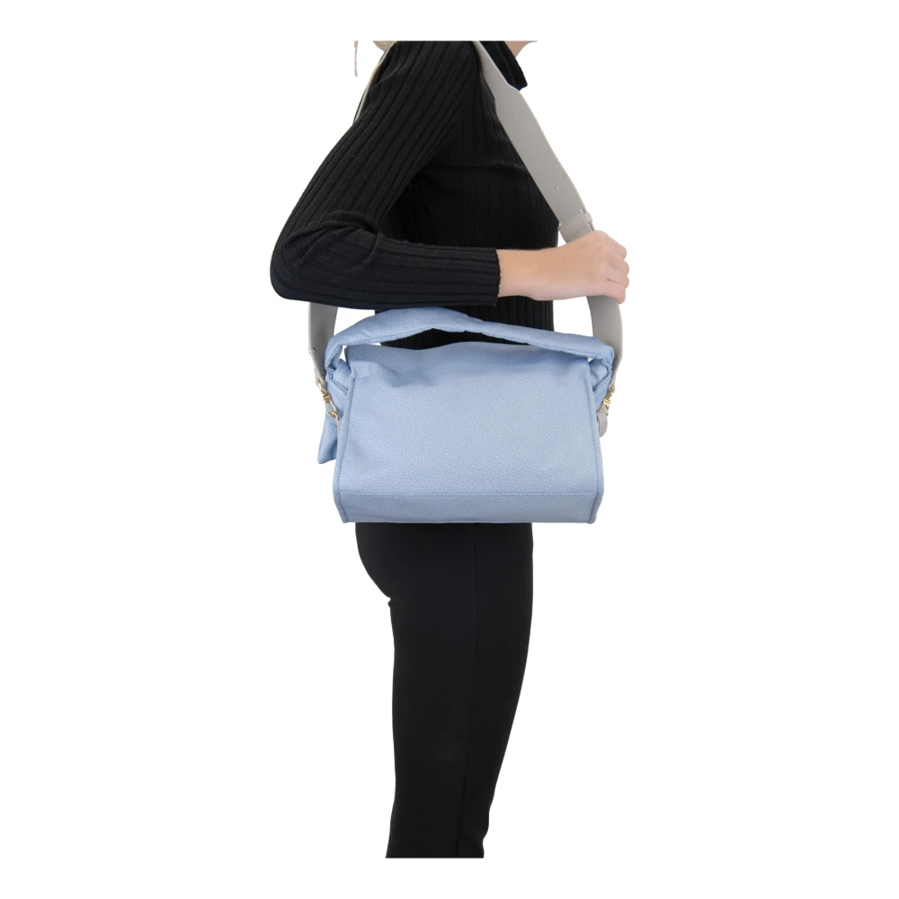 Borbonese Dames Schoudertas Magnetische Knoop Blue Dames