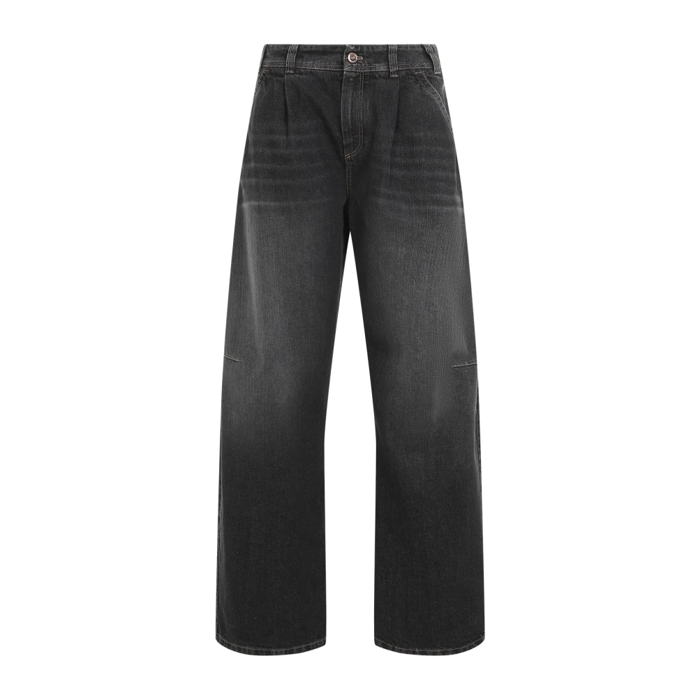 BRUNELLO CUCINELLI Luxe Grijze Jeans Aw24 Gray Dames