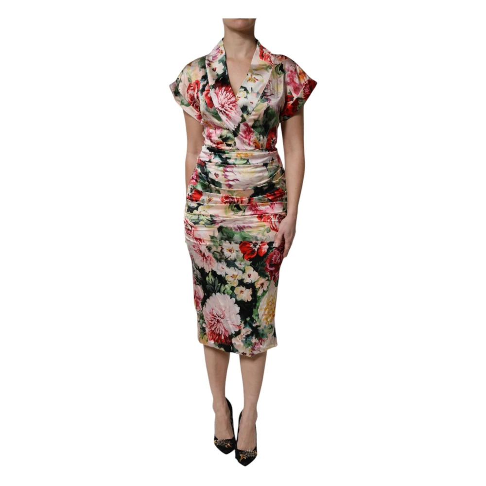 Dolce & Gabbana Women's Multicolor Floral Sheath Midi Dress - Midi Dresses - 2XS - Dresses
