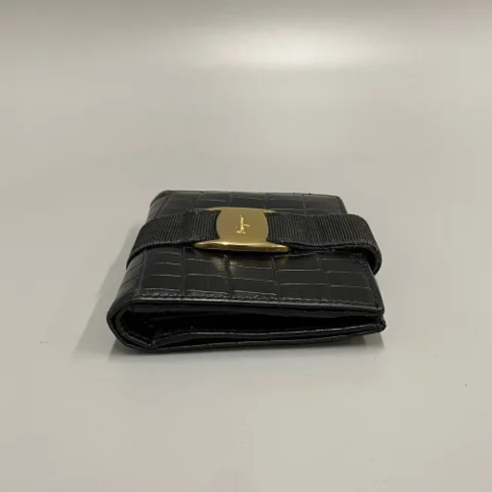 Salvatore Ferragamo Pre-owned Leather wallets Black Dames