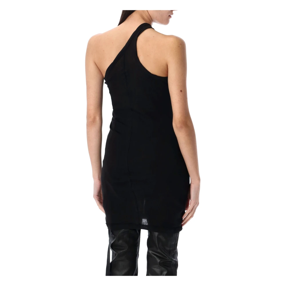 Rick Owens One Shoulder Tank Zwart Topwear Black Dames