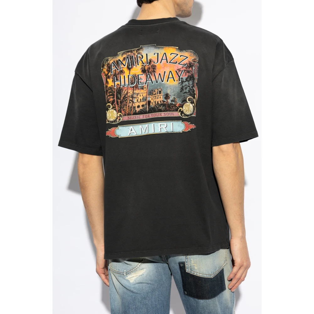Amiri Geprint T-shirt Black Heren
