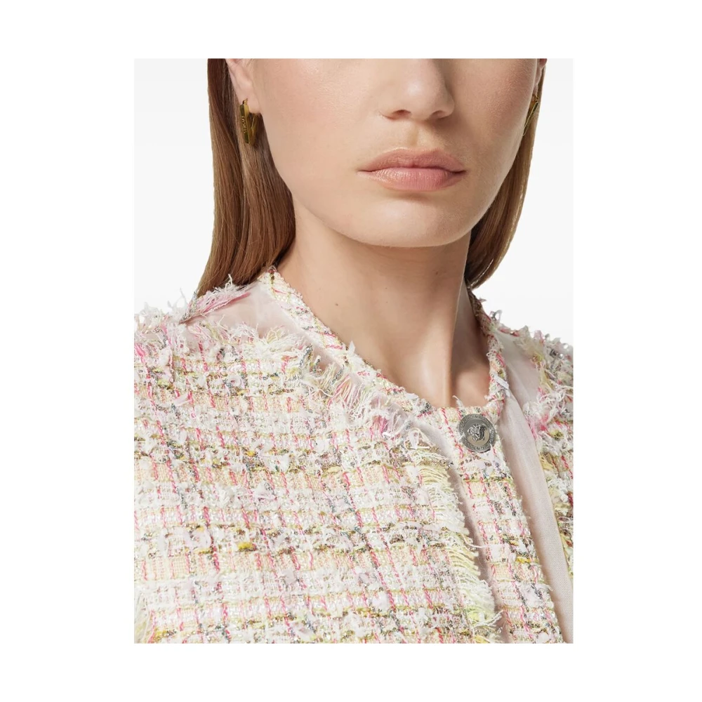 Versace Roze Knoopjas met Medusa Motief Pink Dames