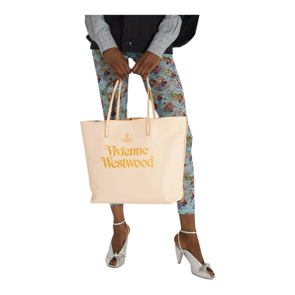 Vivienne Westwood Minimalistische Studio Shopper Handtas Pink Dames