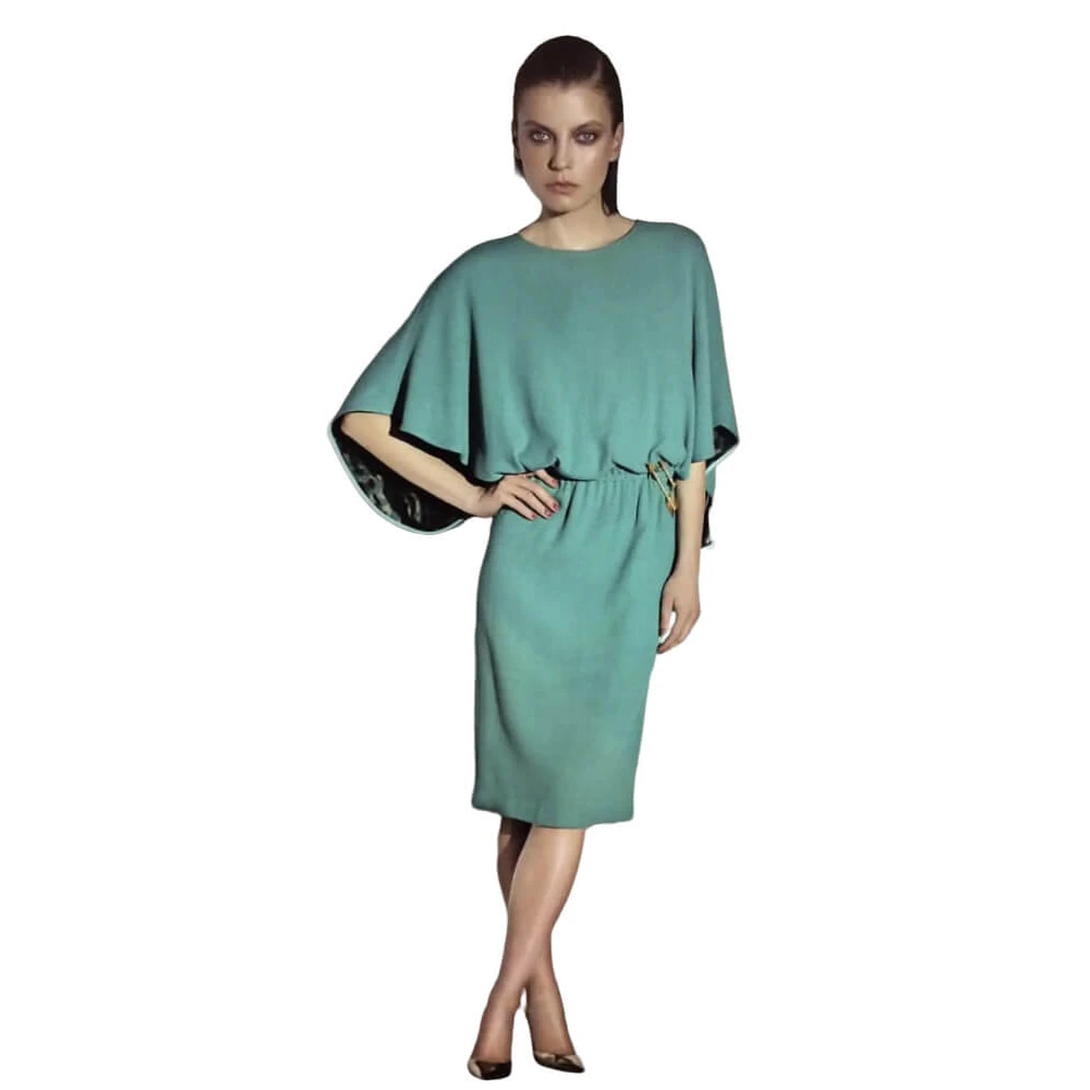 Cavalli Class Korte Groene Knielengte Jurk Green Dames