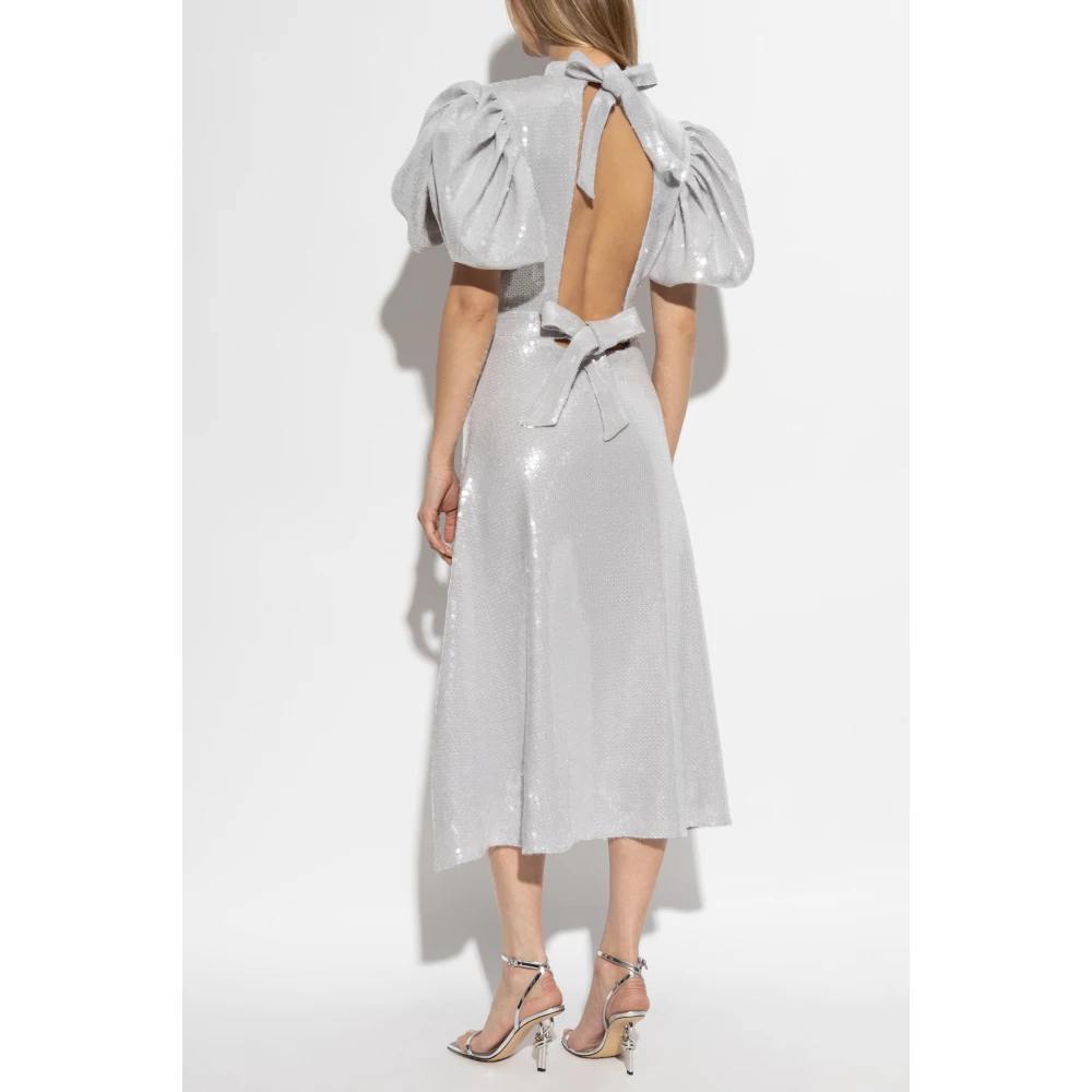 Rotate Birger Christensen Jurk met glinsterende pailletten Gray Dames
