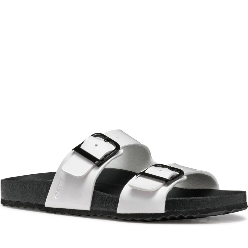 Geox Women's White Brionia R Slides - Sliders - 7 Uk - Shoes