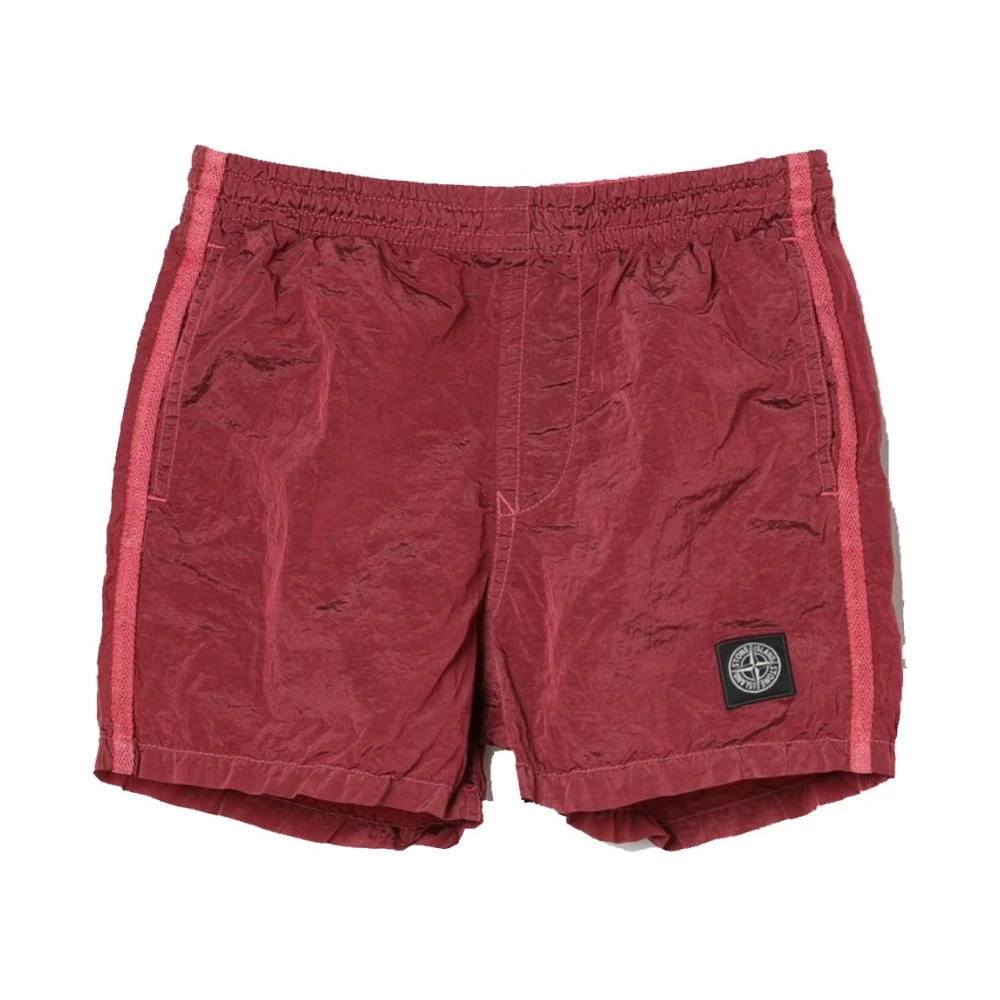 Stone Island Boys Red Kids Swimming Trunks, 8 Y, Swimming Trunks