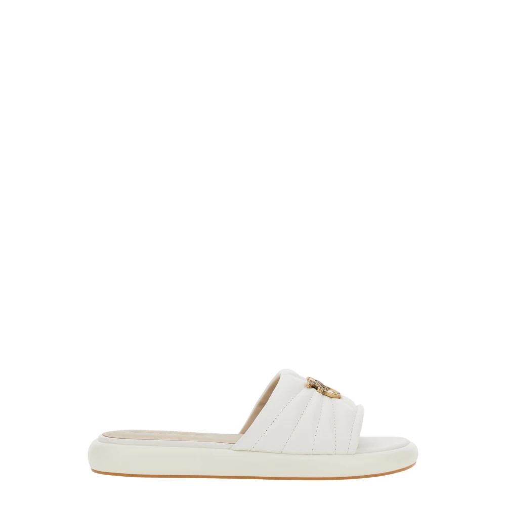 Pinko Vrouw Wit Schoenen Dames, 36 Eu, Leer, Fiona Slide