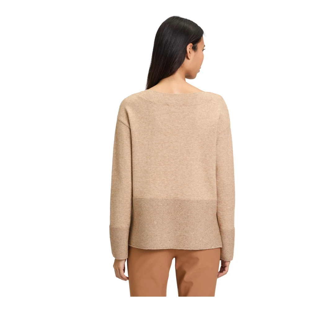 Betty Barclay Lange Mouw Gebreide Trui Beige Dames