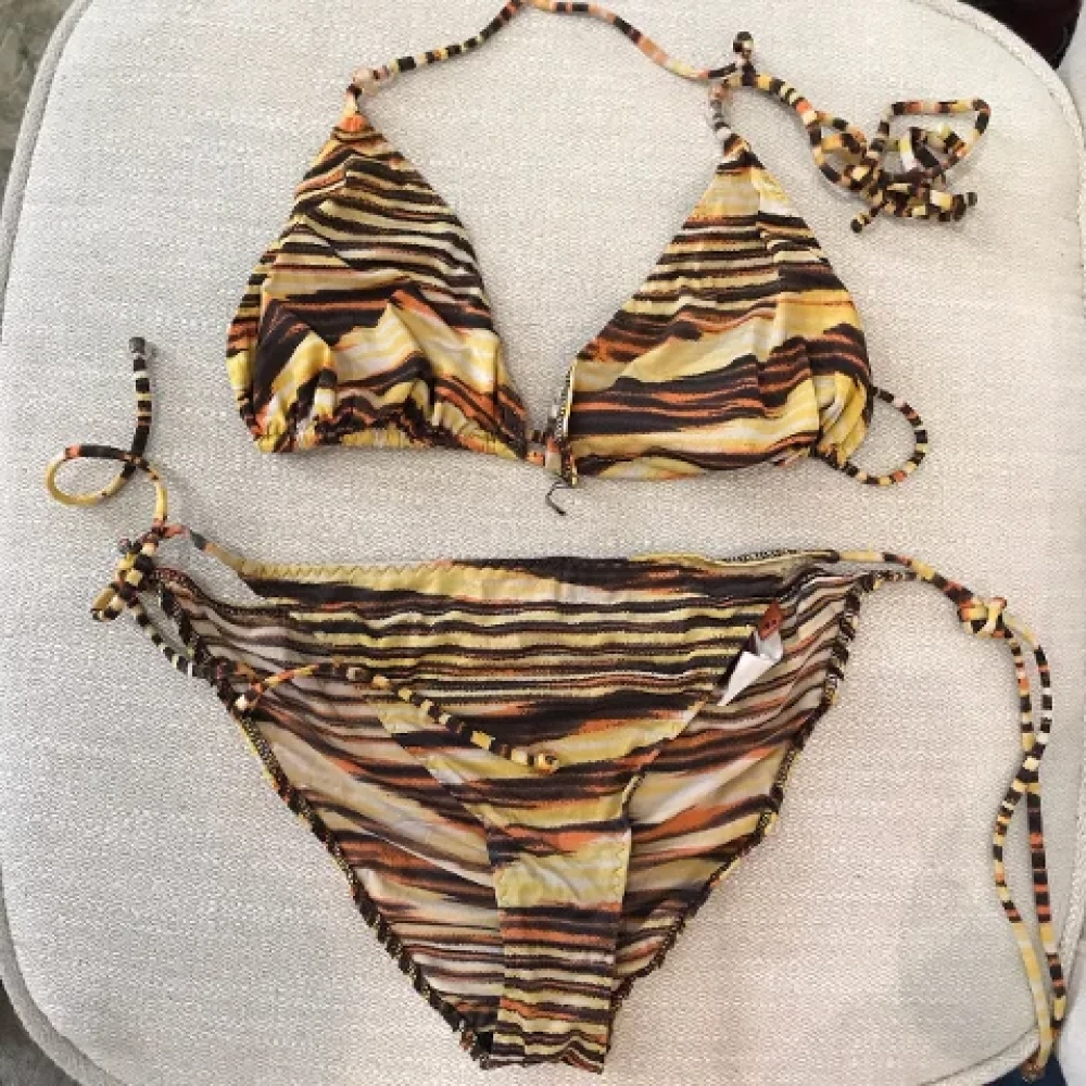 Missoni Pre-owned Polyester swimwear Yellow Dames