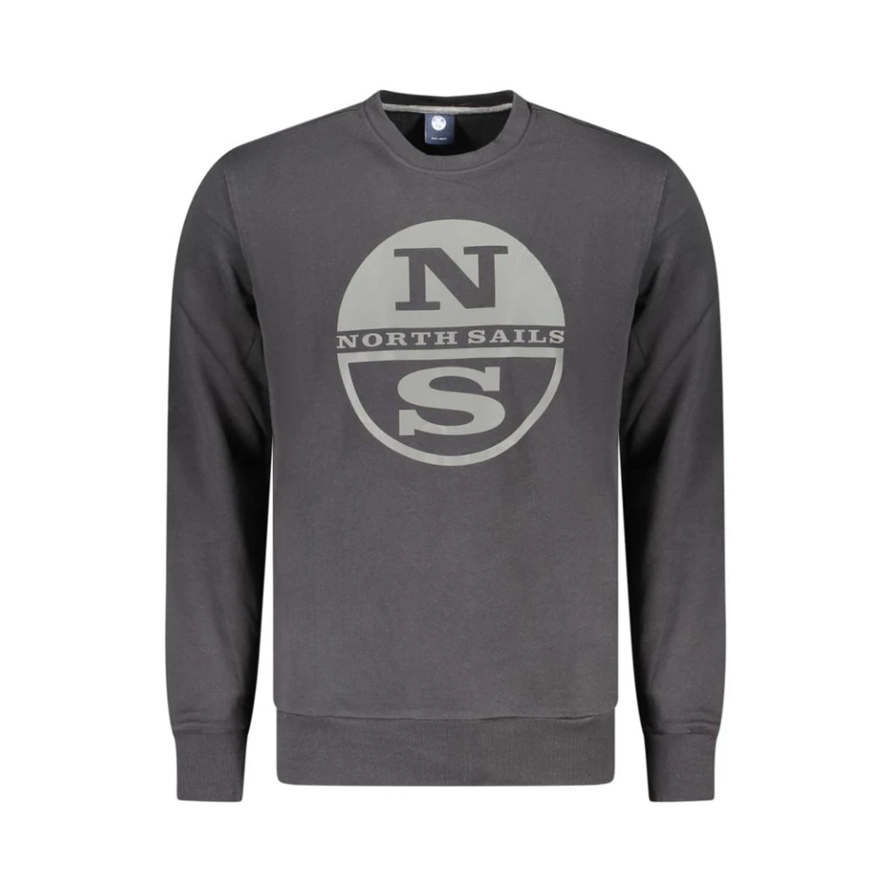 North Sails Brushed Crew Neck Sweatshirt - Male - Sweatshirts - Black - 2XL - Sweatshirts & Hoodies