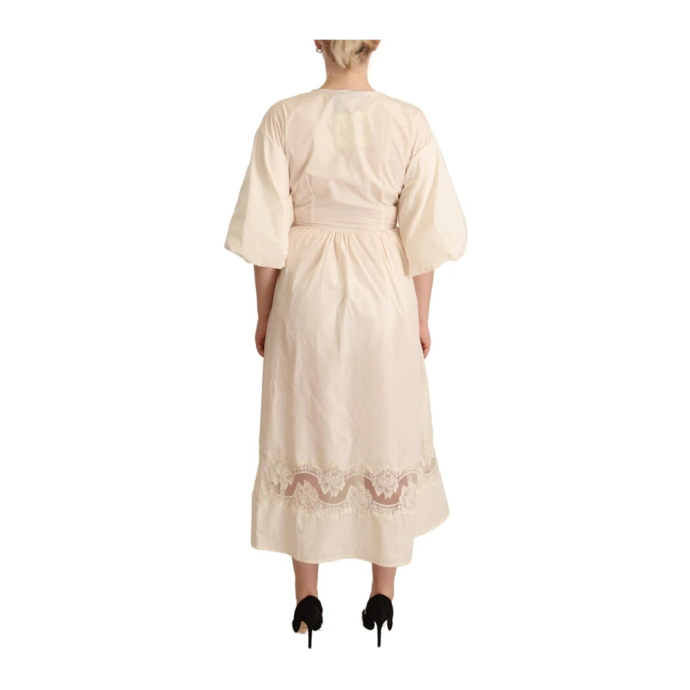 Pink Memories Elegante witte maxi wikkeljurk White Dames