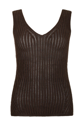 coffee-brown-sleeveless-v-neck-sweater