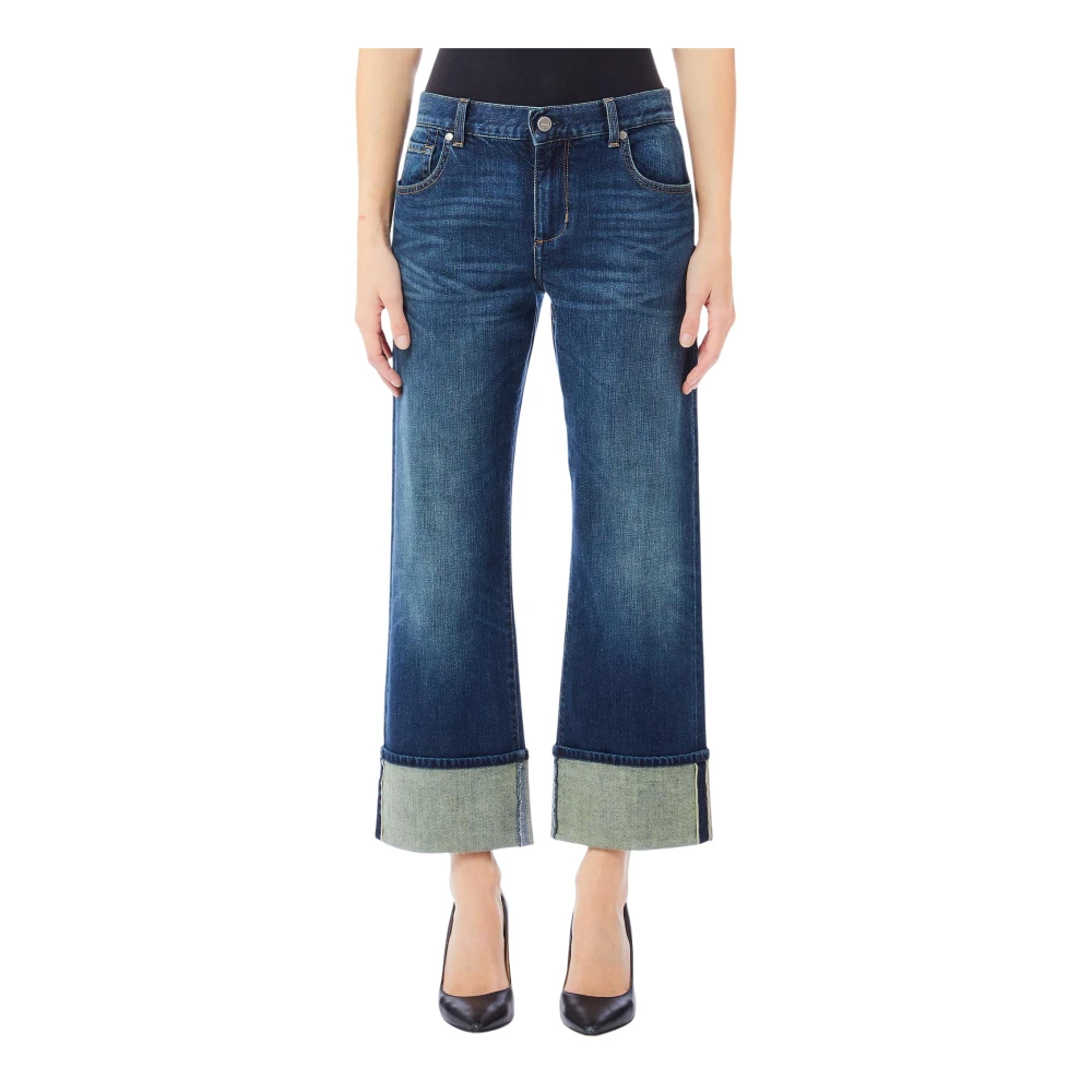Liu Jo Kvinno Blå Jeans Dam, W26, Bomull, Autentiska Raka Jeans