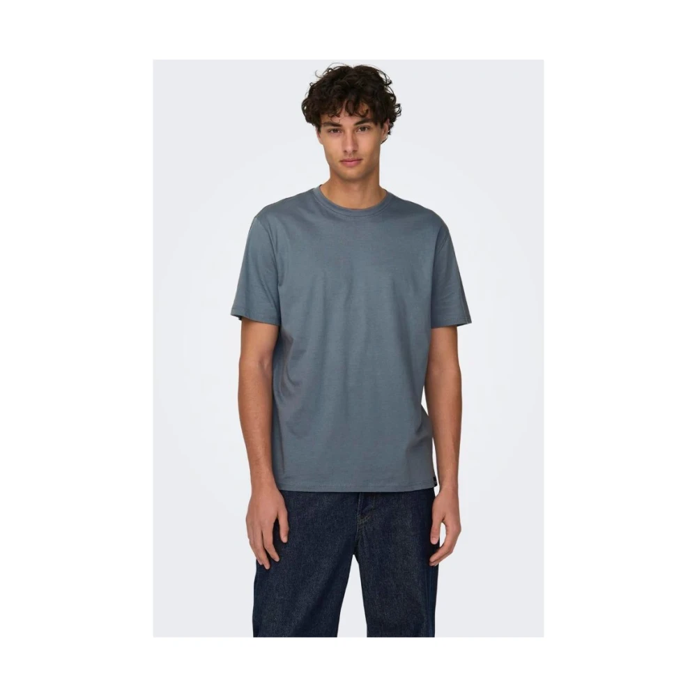 Only & Sons Klassiek Flint T-Shirt Moderne Stijl Blue Heren