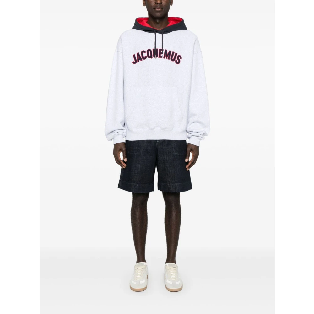 Jacquemus Grijze Sweater Verhoog Garderobe Casual Gelegenheid White Heren