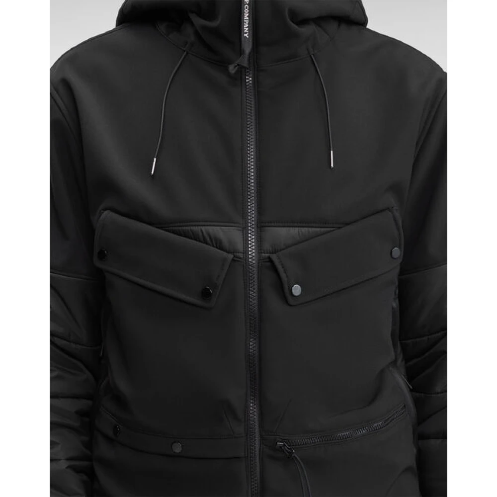 C.P. Company Verstelbare Hooded Goggle Jas Black Heren