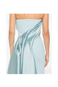 robe-bleu-glace-drapee-plissee