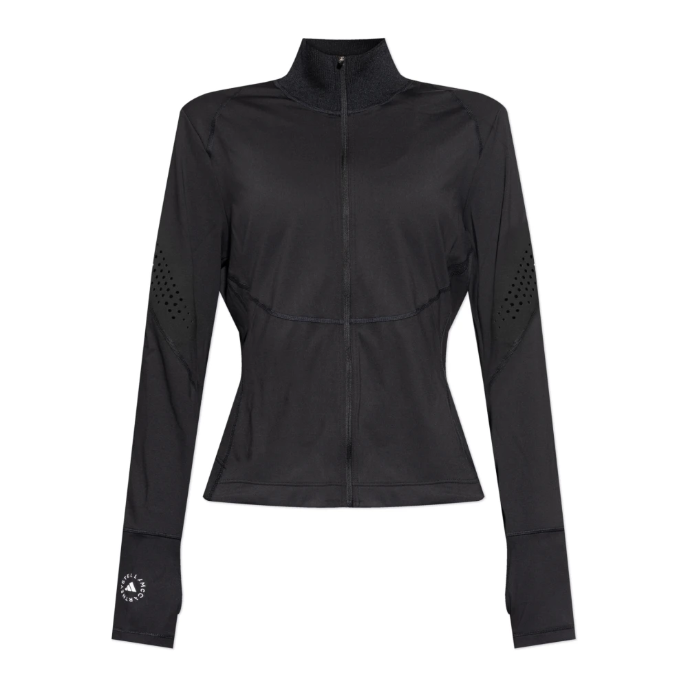 Adidas By Stella Mccartney Women's Black Long Sleeve Training Tops, L, Sweatshirt With Logo