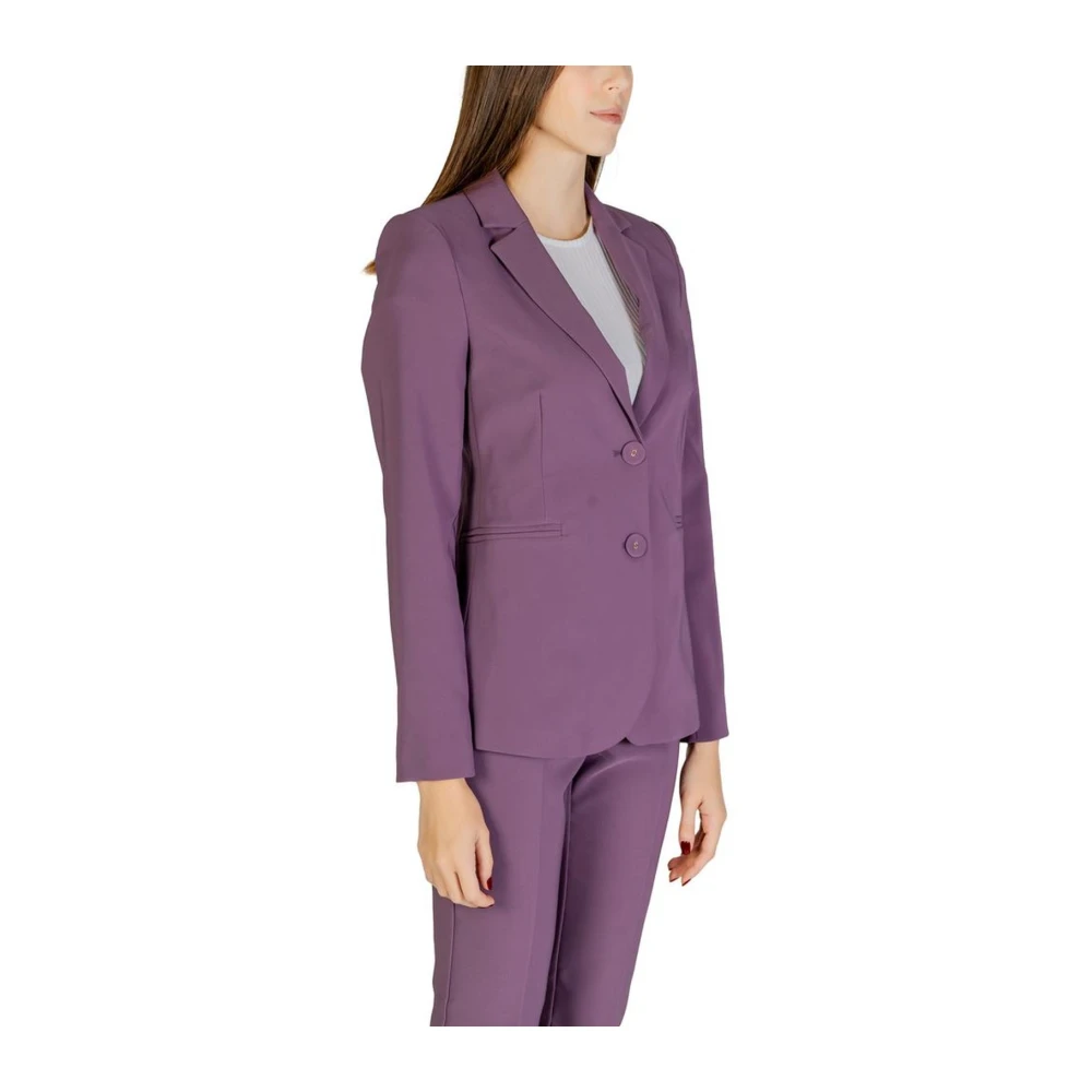 Sandro Ferrone Paarse Polyester Blazer Dames Herfst Winter Collectie Purple Dames