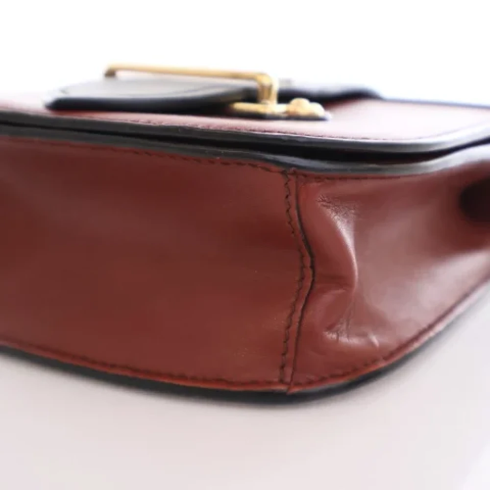 Prada Vintage Pre-owned Leather prada-bags Brown Dames