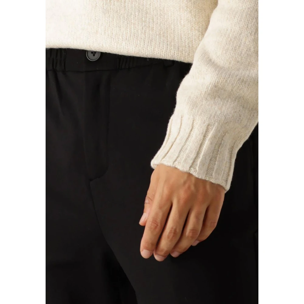 Pure Path Klassieke zwarte herenbroek Black Heren