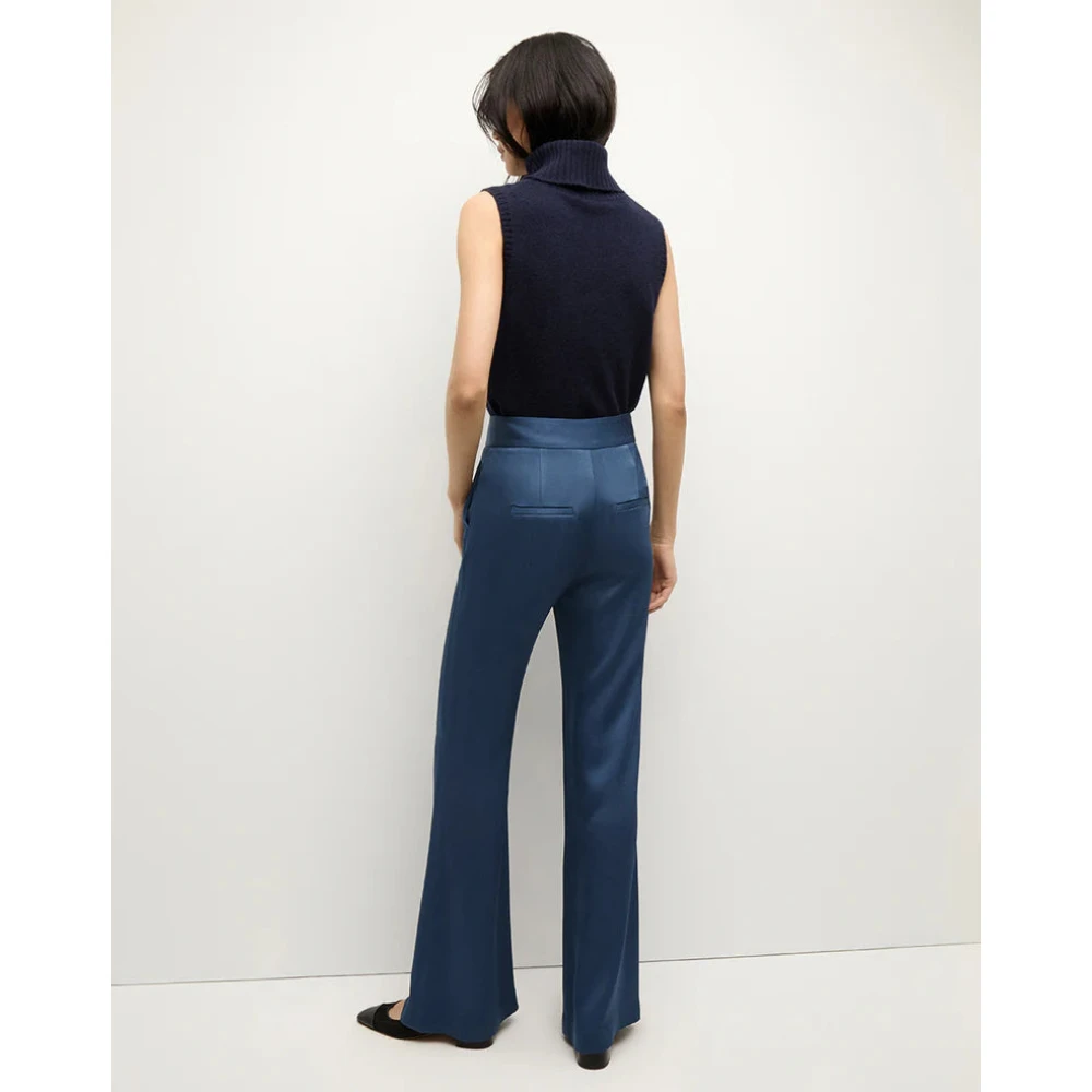 Veronica Beard Op Maat Gemaakte Lebone Broek Steenblauw Blue Dames