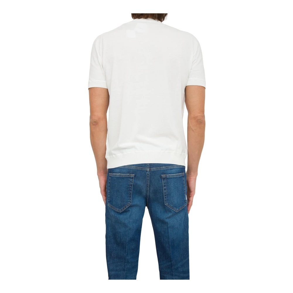 Eleventy Ronde Hals Sweater Bianco White Heren