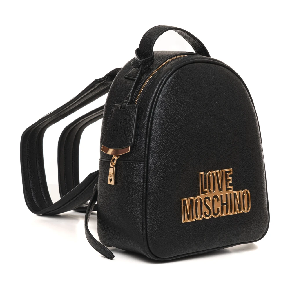 Love Moschino Stijlvolle Rugzak met Verstelbare Banden Black Dames