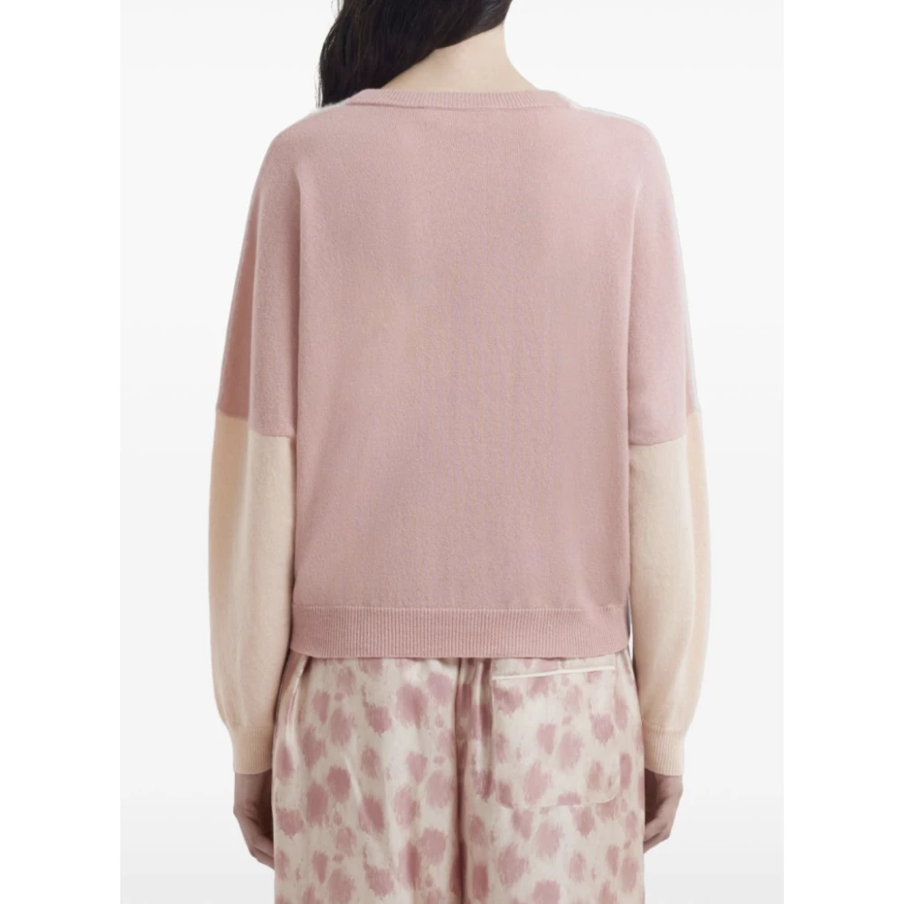 Marni Stijlvolle V-hals trui Pink Dames