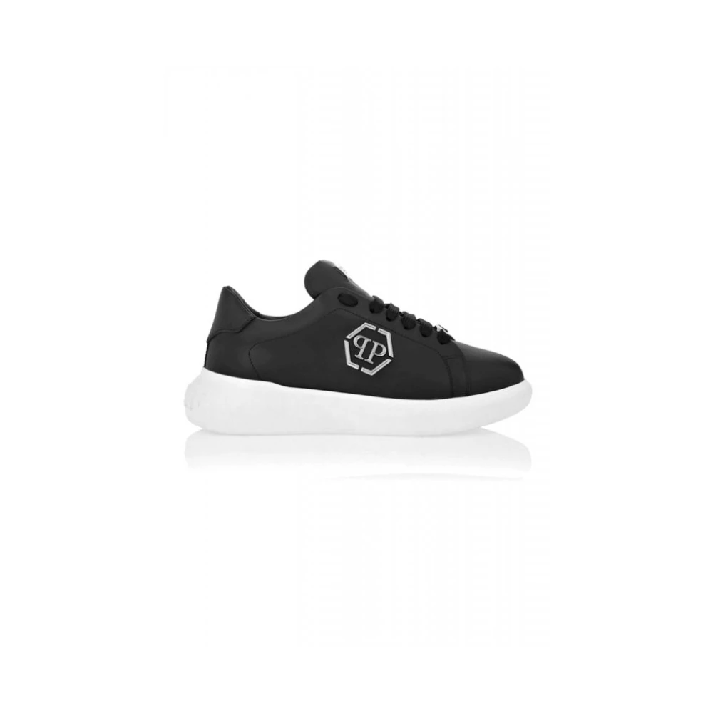 Philipp Plein Low Top Sneakers New Basic Hexagon Heren Schoenen Zwart