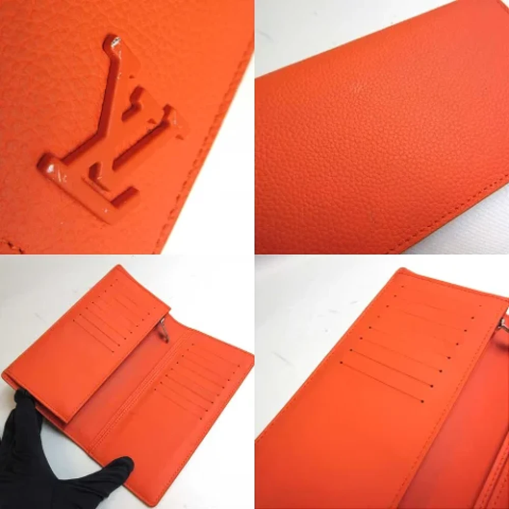 Louis Vuitton Vintage Pre-owned Canvas wallets Orange Heren