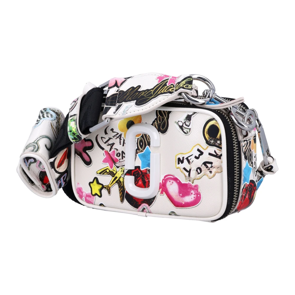 Marc Jacobs Witte Multi Handtas met Dubbele Rits Multicolor Dames