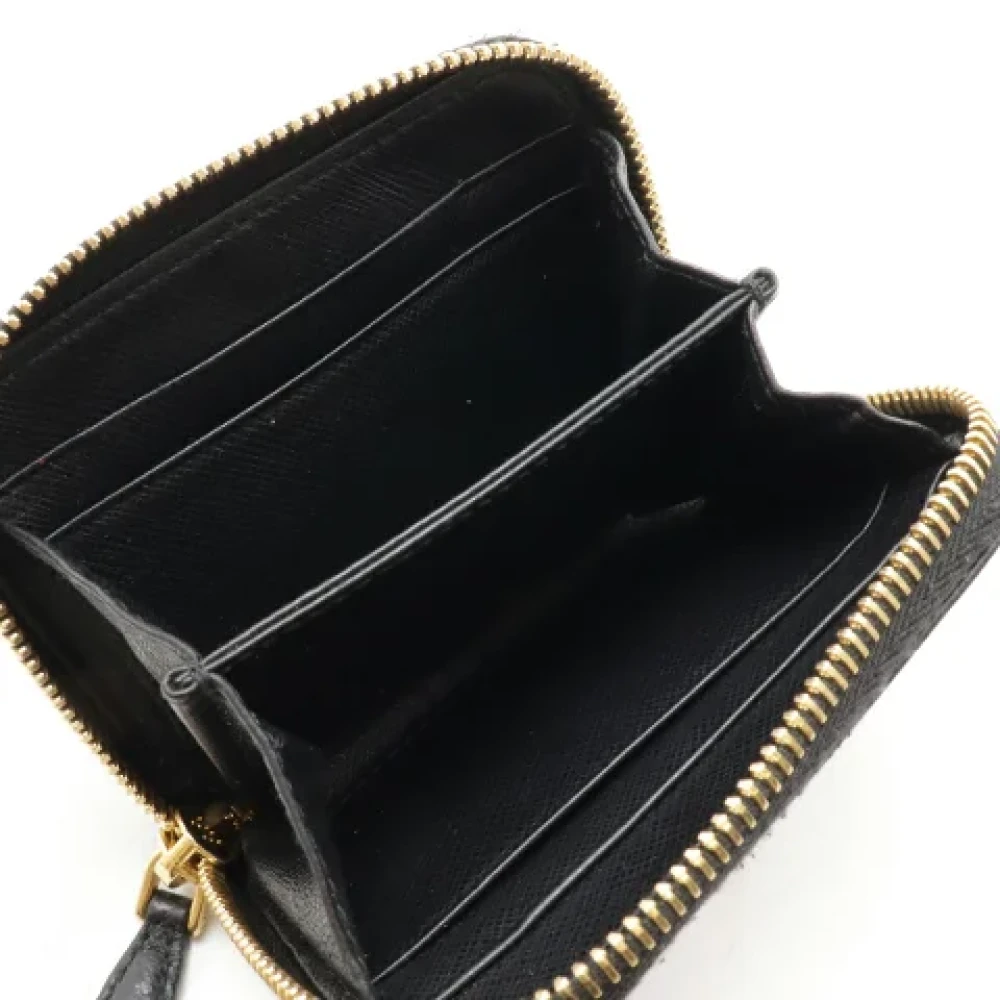 Prada Vintage Pre-owned Leather wallets Black Dames
