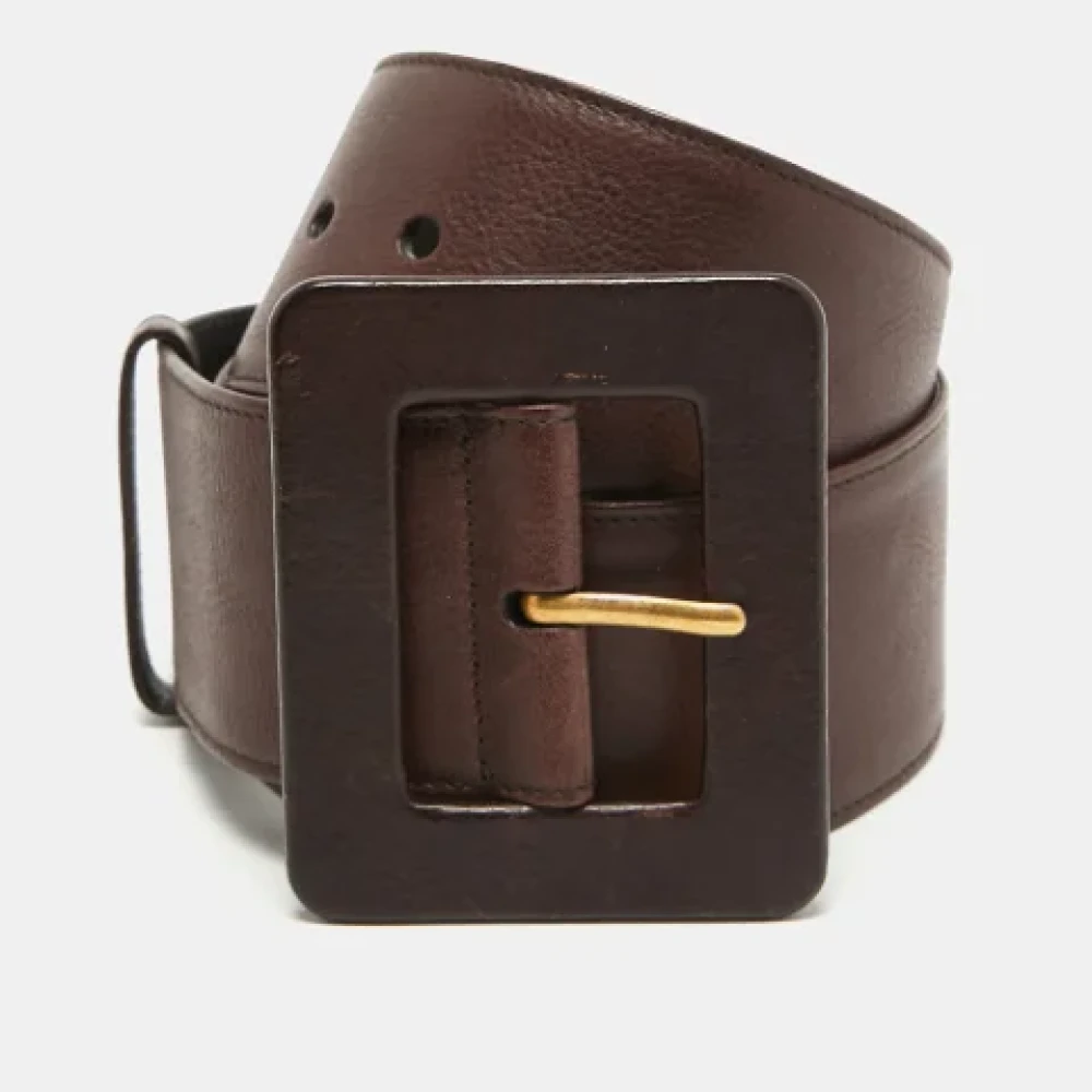 Yves Saint Laurent Vintage Pre-owned Leather belts Brown Dames
