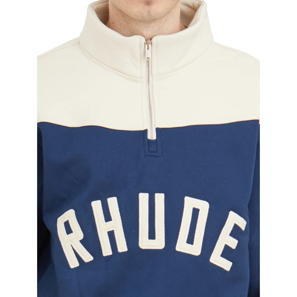 Rhude Half-Zip Logo Sweatshirt Multicolor Heren